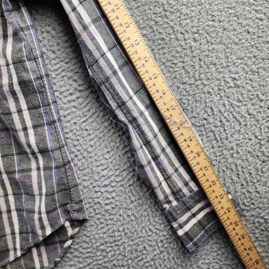 rag & bone Fit 2 Engineered Donegal Relaxed Fit Button Up Men's XS Gray Plaid