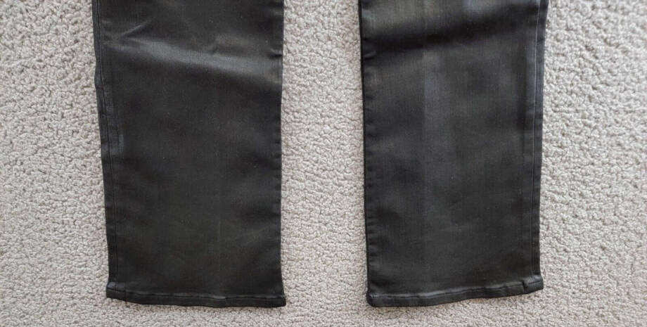 Frame Jet Set Pull On Pants Women's 0 Noir Coated Solid High Rise Elastic Waist