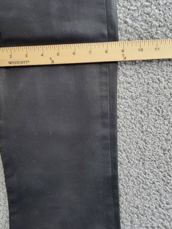 Frame Jet Set Pull On Pants Women's 0 Noir Coated Solid High Rise Elastic Waist