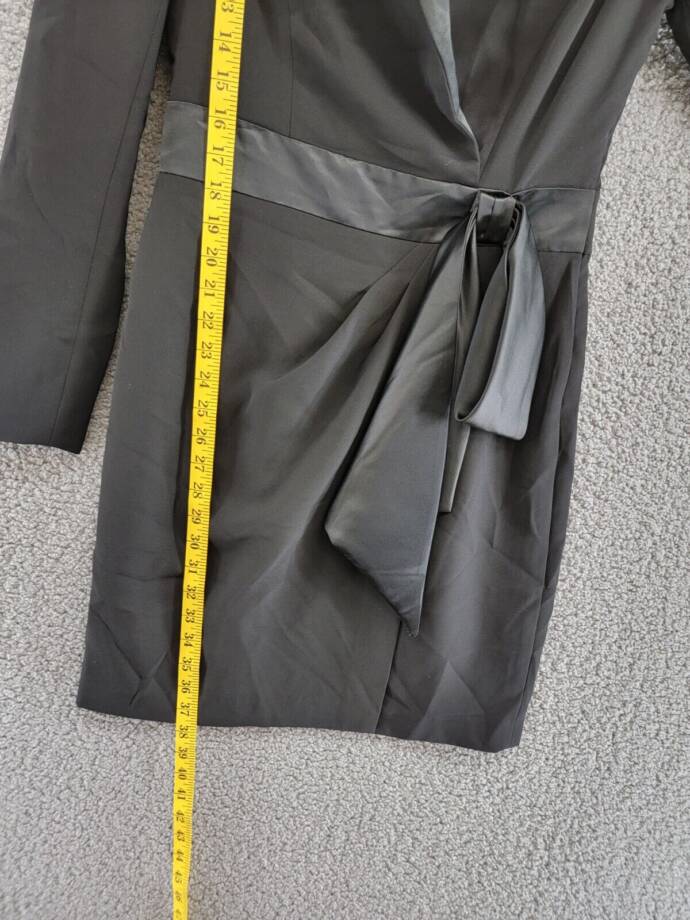 Lauren Ralph Lauren Crepe Long Sleeve Cocktail Dress Women's 2 Black Side Zip