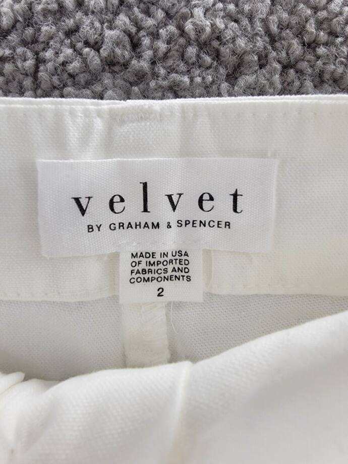 Velvet by Graham & Spencer Wide Leg Pants Women's 2 Sleet High Rise Belt Loops