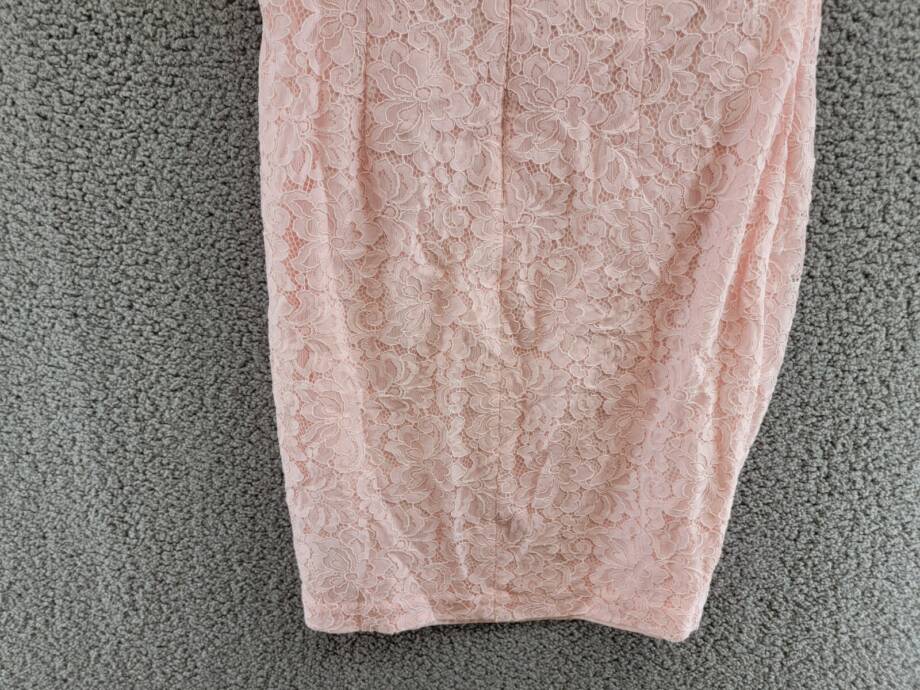 Lauren Ralph Lauren Lace Puff-Sleeve Cocktail Dress Women's 10 Pink Opal +