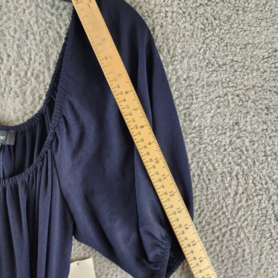 Karen Kane Cocktail MIDI Fit & Flare Dress Women's S Navy Scoop Neck Pullover