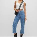 HUGO BOSS Modern-fit Jeans Women's 31/32 Blue Belt Loops Button Zipper Closure~