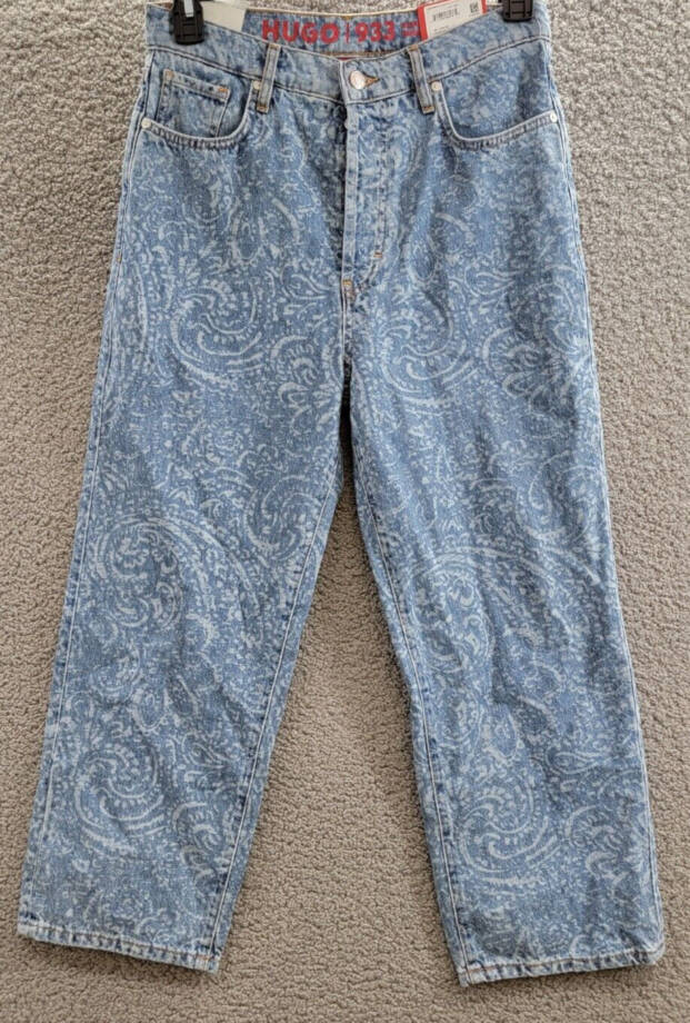 HUGO BOSS Modern-fit Jeans Women's 31/32 Blue Belt Loops Button Zipper Closure~