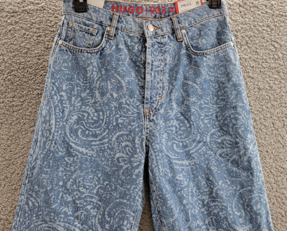 HUGO BOSS Modern-fit Jeans Women's 31/32 Blue Belt Loops Button Zipper Closure~