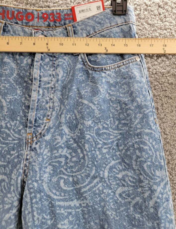 HUGO BOSS Modern-fit Jeans Women's 31/32 Blue Belt Loops Button Zipper Closure~