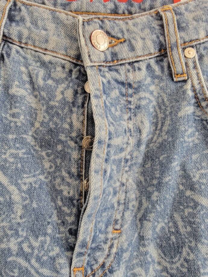 HUGO BOSS Modern-fit Jeans Women's 31/32 Blue Belt Loops Button Zipper Closure~