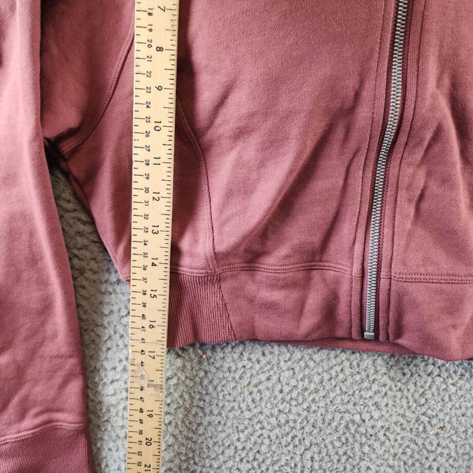 Calvin Klein Zippered Cropped Hoodie Women's S Sedona Long Sleeve Zipper Closure