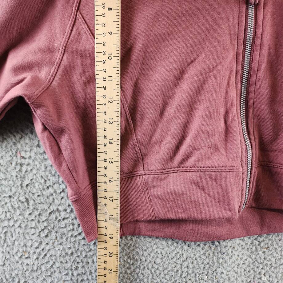 Calvin Klein Zippered Cropped Hoodie Women's L Sedona Ribbed Cuffs And Hem L/S