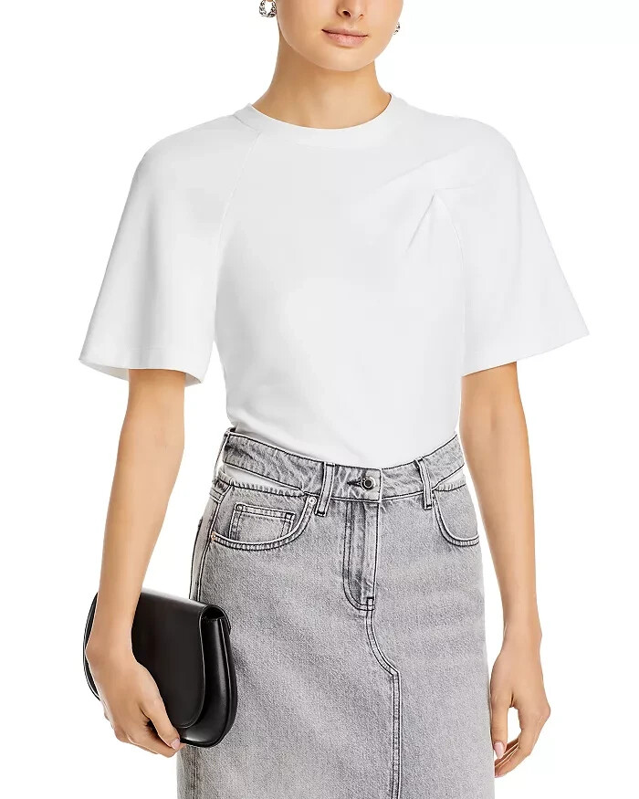 IRO Umae Raglan Sleeve Tee Women's XS White Crew Neck Short Sleeve Pullover