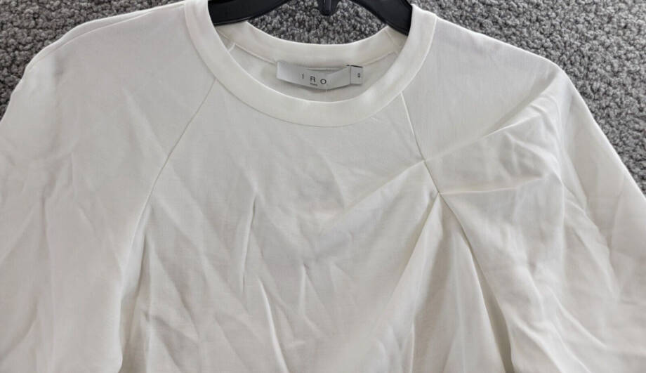 IRO Umae Raglan Sleeve Tee Women's XS White Crew Neck Short Sleeve Pullover