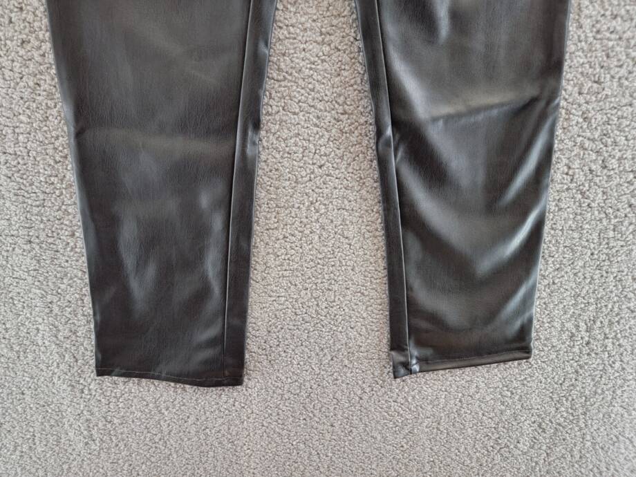 Mother High Rise Rider Faux Leather Jeans Women's 26 Black Zip/Button Closure