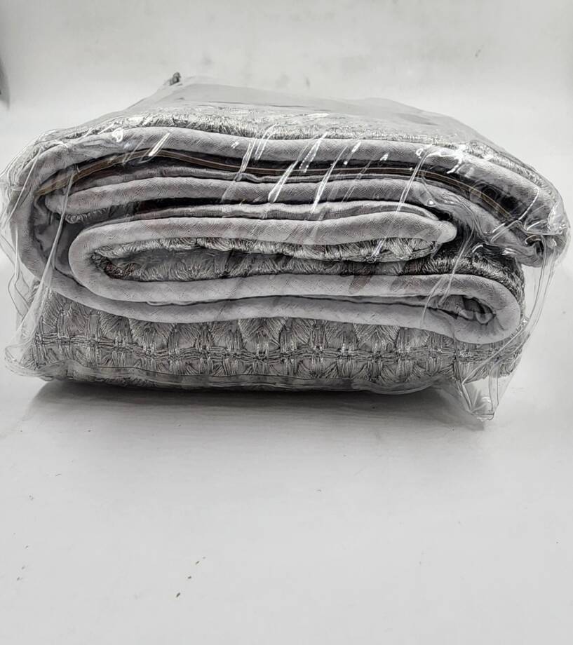 Hudson Park Collection Marble Wave Euro Pillow Sham 26 x 26in Silver Zip Closure
