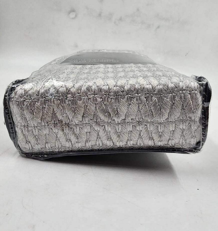 Hudson Park Collection Marble Wave Euro Pillow Sham 26 x 26in Silver Zip Closure