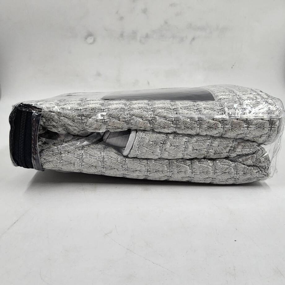 Hudson Park Collection Marble Wave Euro Pillow Sham 26 x 26in Silver Zip Closure