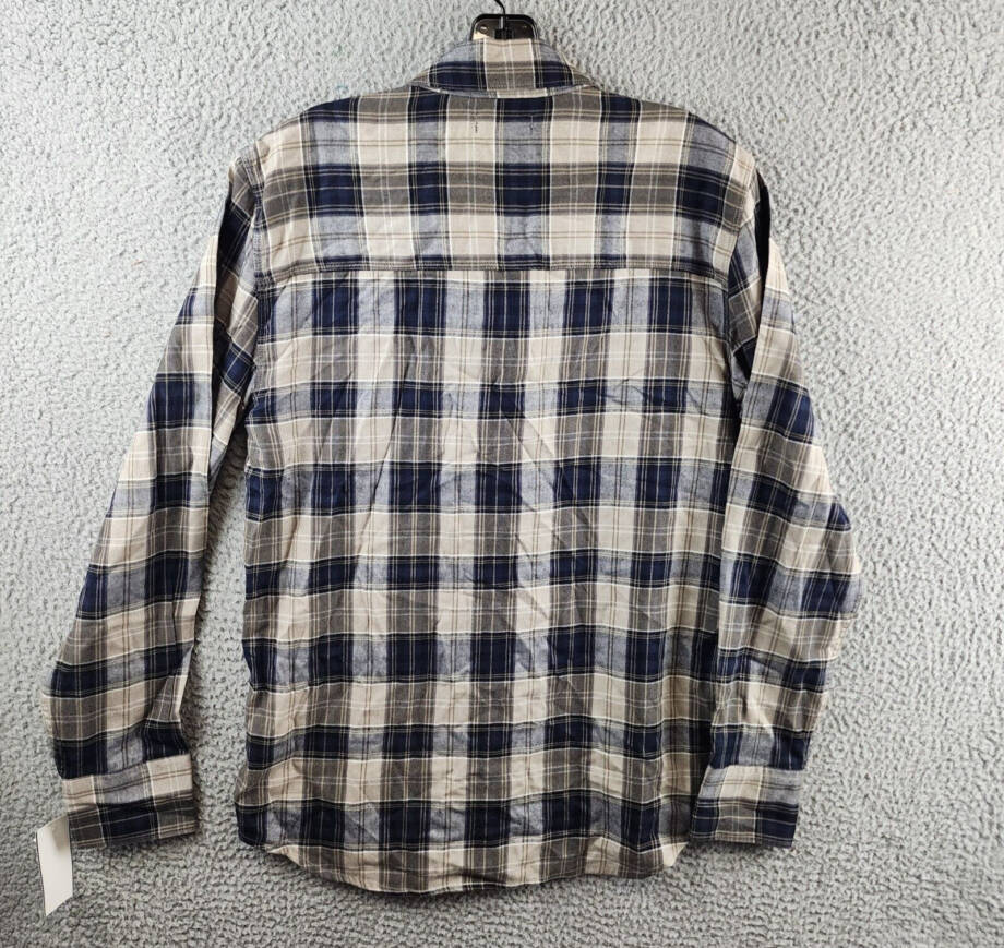Paige Everett Plaid Flannel Button-up Shirt Men's Small Blackberry Storm