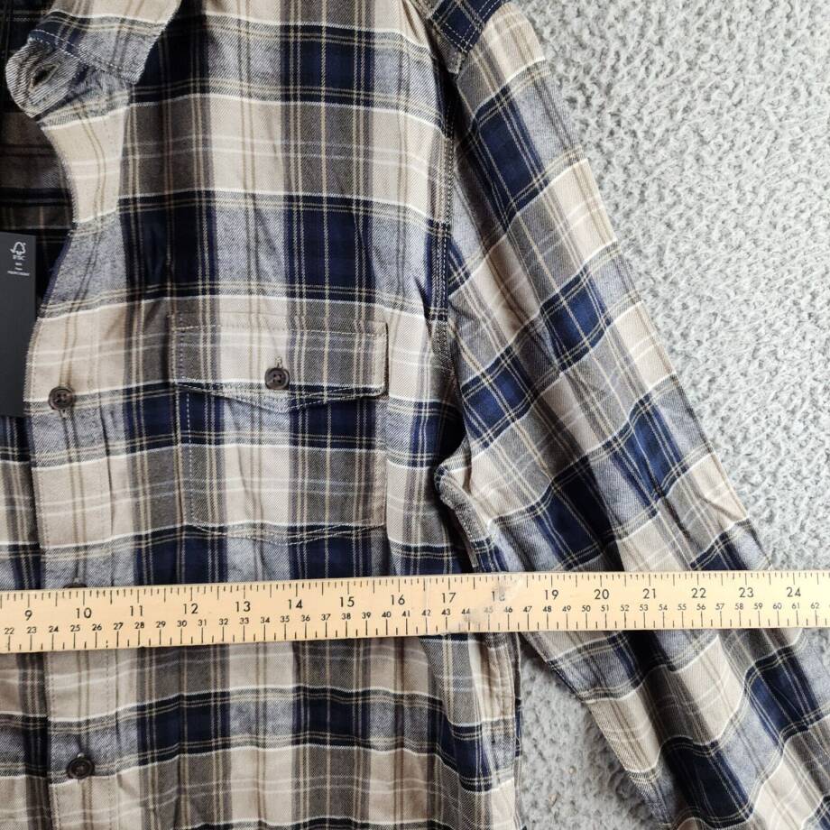 Paige Everett Plaid Flannel Button-up Shirt Men's Small Blackberry Storm