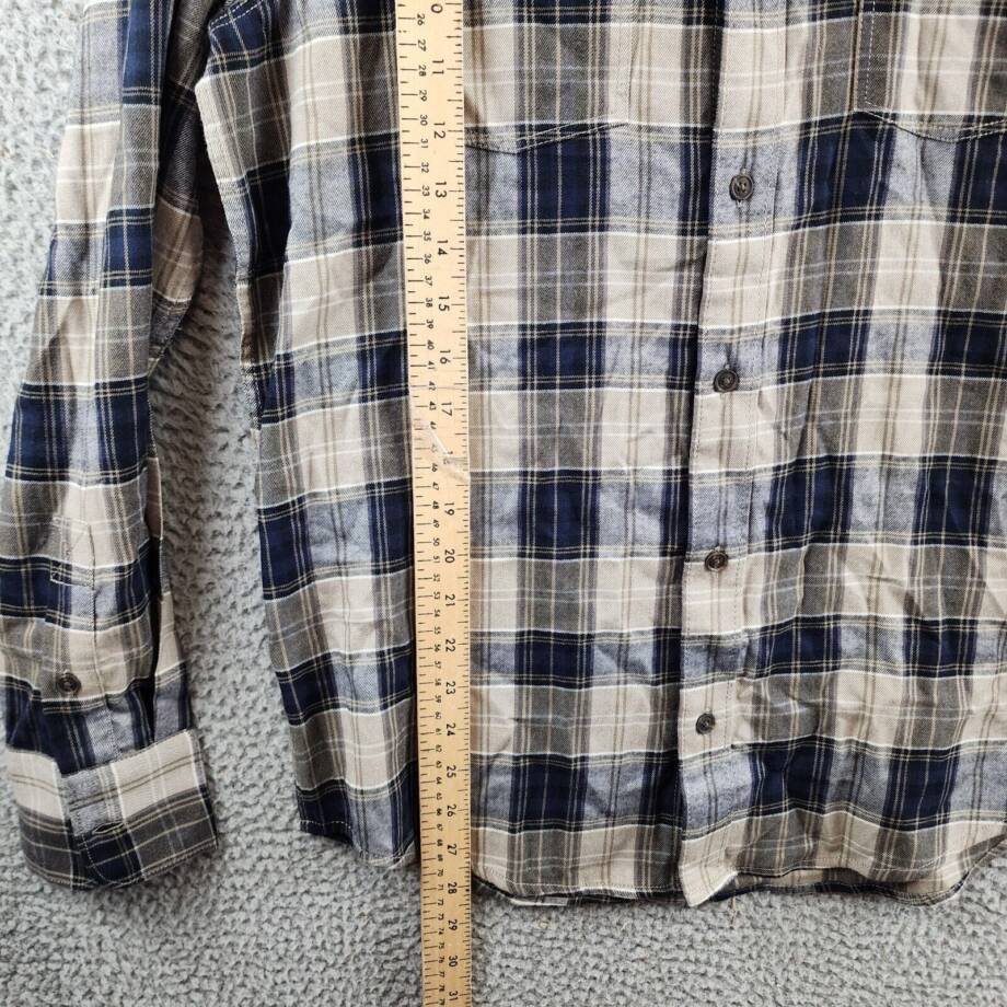 Paige Everett Plaid Flannel Button-up Shirt Men's Small Blackberry Storm