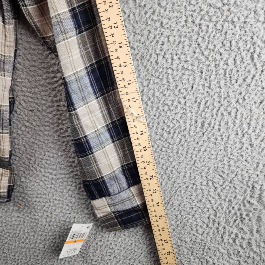 Paige Everett Plaid Flannel Button-up Shirt Men's Small Blackberry Storm
