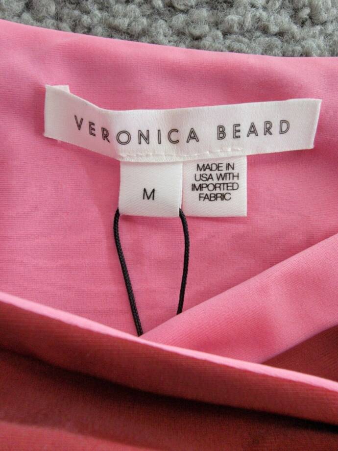 Veronica Beard Azoia Tie Front Bikini Bottoms Women's M Deep Brick Elastic Waist