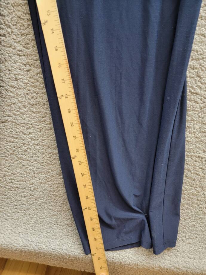 Adrianna Papell Pintucked Wide-Leg Jumpsuit Women's 14 Midnight Back Zip Closure