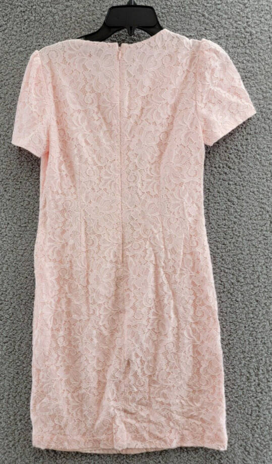 Lauren Ralph Lauren Lace Puff-Sleeve Cocktail Dress Women's 8 Pink Opal +