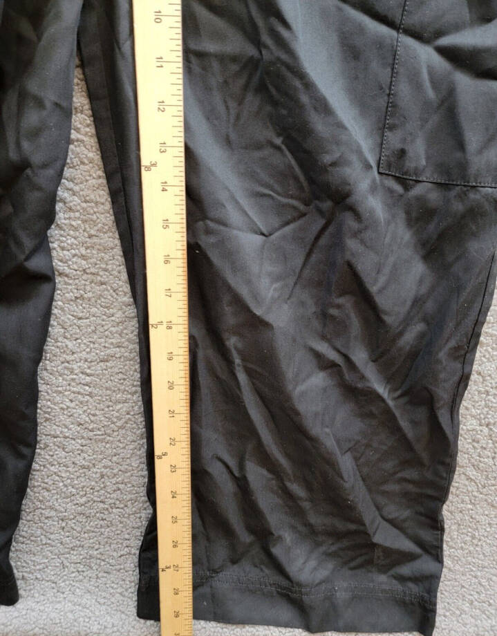 French Connection Elkie Button-Down Cargo Jumpsuit Women's L Black Collared