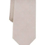 Michael Kors Petru Dot-Pattern Tie Men's One Size Champagne Classic Design