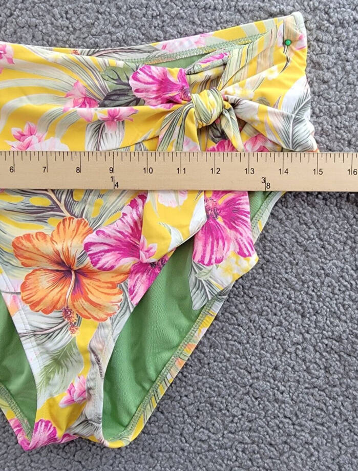Bleu Rod Beattie Printed High Waist Tie Bikini Bottom Women's Multicolor 8