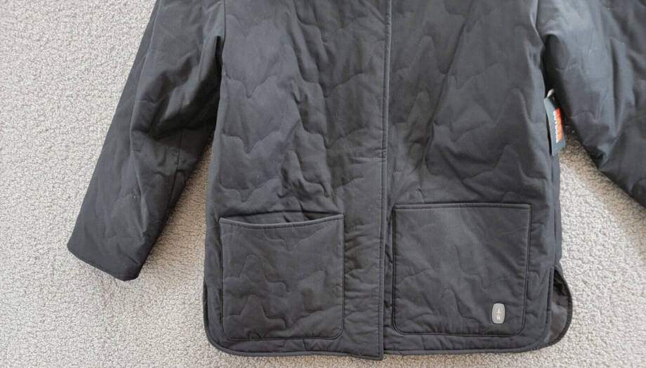 BASS OUTDOOR Quilted Long-Sleeve Jacket Women's S Black Solid Snap Front Closure