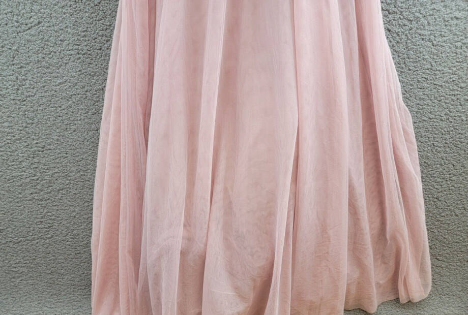 City Studio Metallic Corset-Bodice Lace-Back Gown Juniors 7/8 French Rose Zip Up