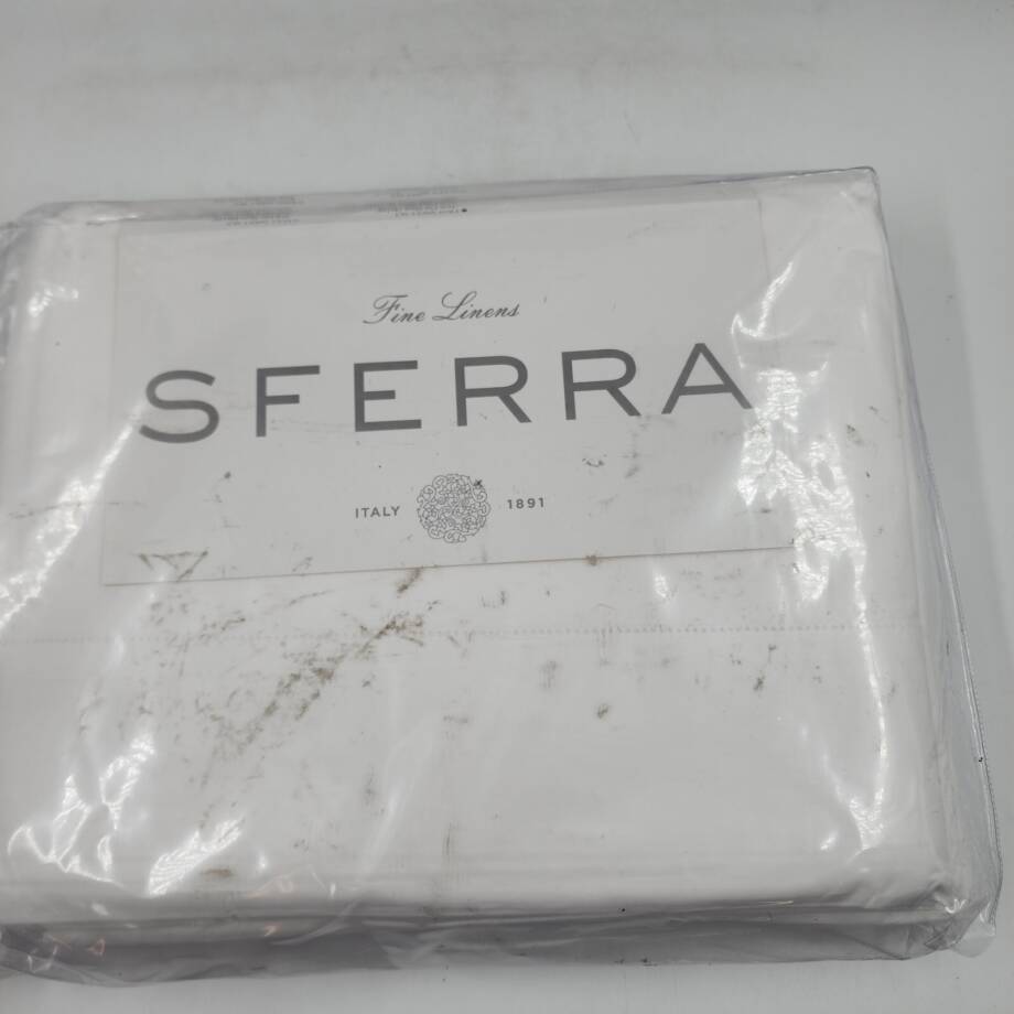 Sferra Parello Twin Sheet Set 74in x 110in White