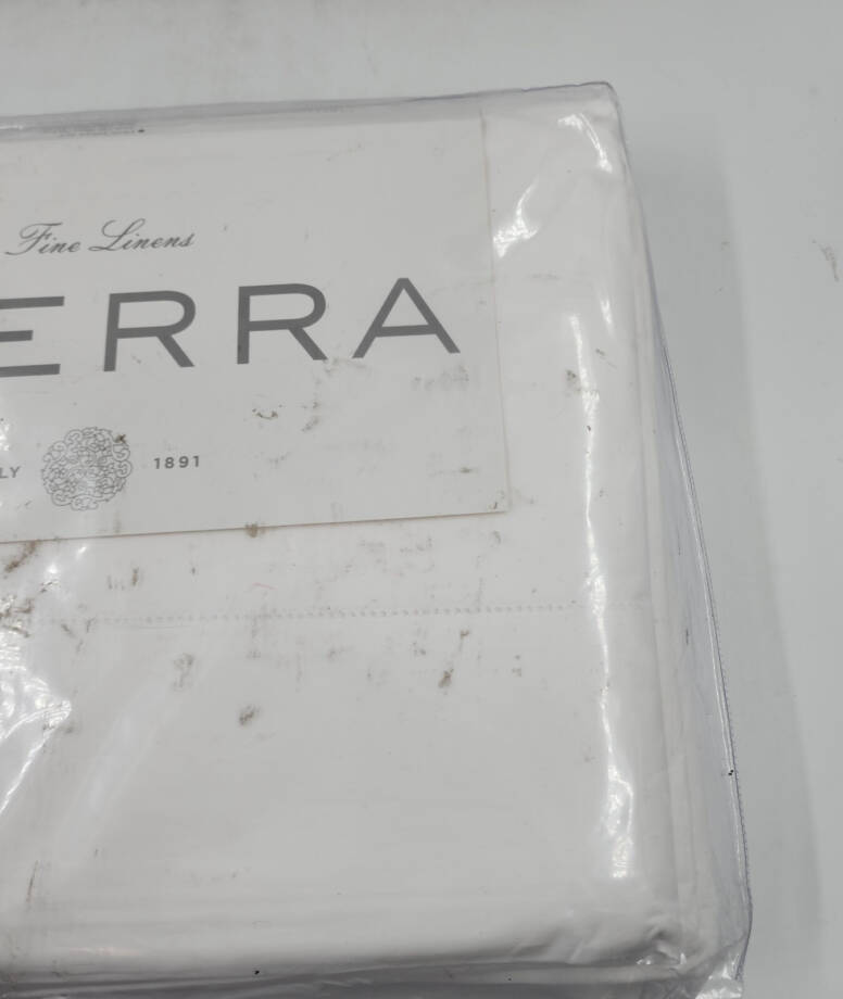 Sferra Parello Twin Sheet Set 74in x 110in White
