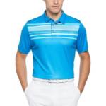 PGA TOUR Athletic Fit Terrain Short Sleeve Polo Shirt Men's Small Hawaiian Surf