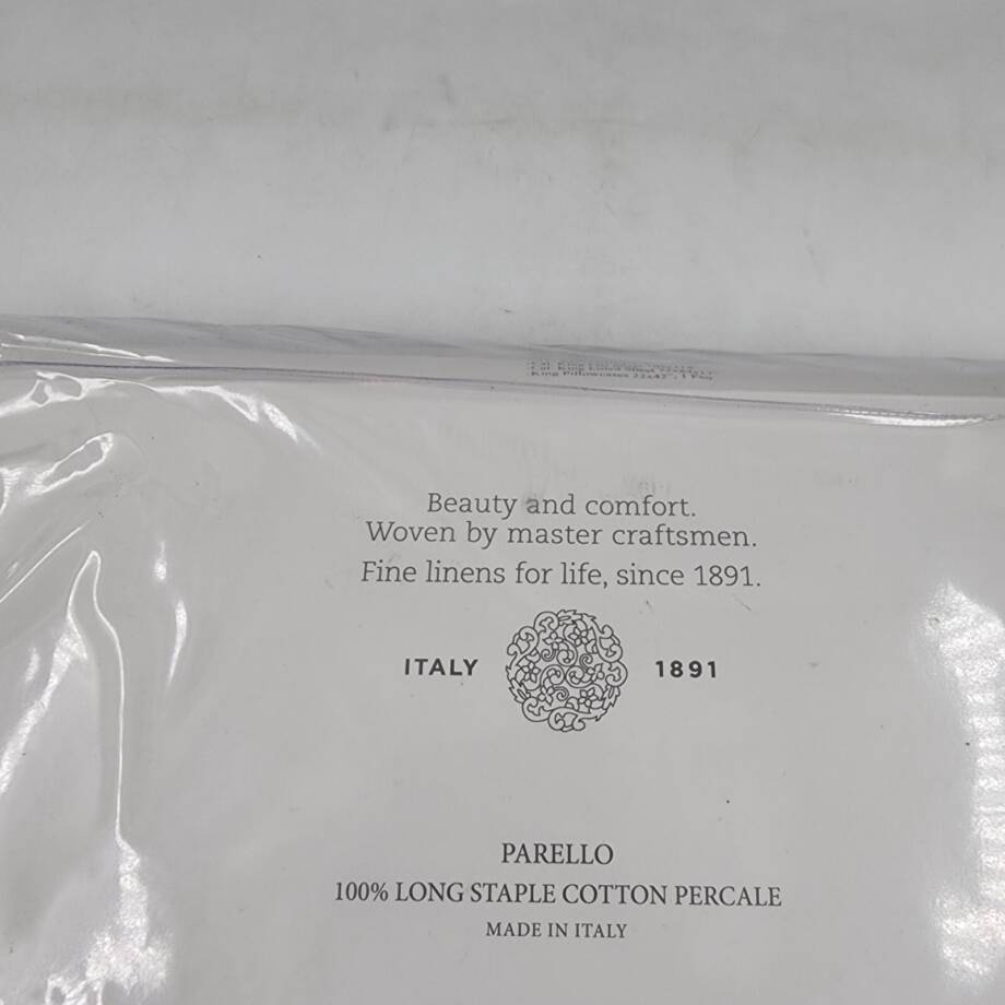 Sferra Parello Twin Sheet Set 74in x 110in White