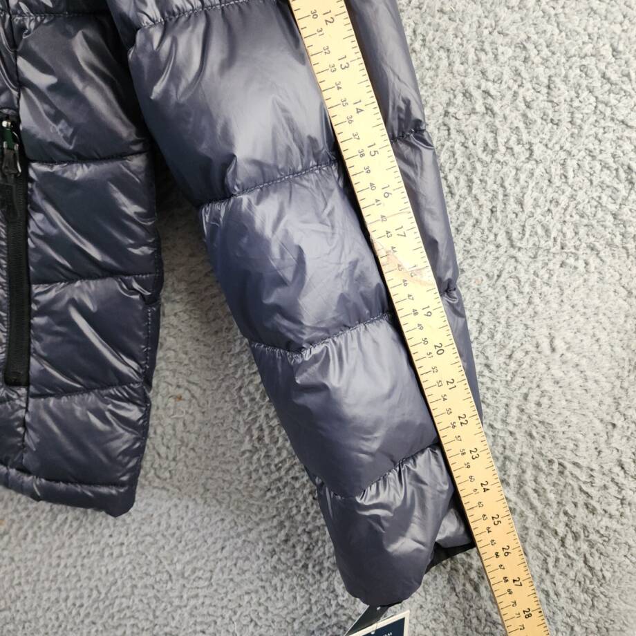 Club Room Chevron Quilted Hooded Puffer Jacket Men's M Charcoal Full Zip L/S