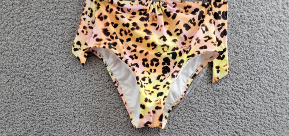 Bar III Animal-Print O-Ring Monokini Swimsuit Women's XS Multicolor Back Tie