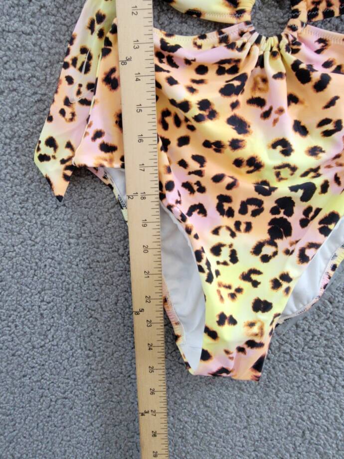 Bar III Animal-Print O-Ring Monokini Swimsuit Women's XS Multicolor Back Tie