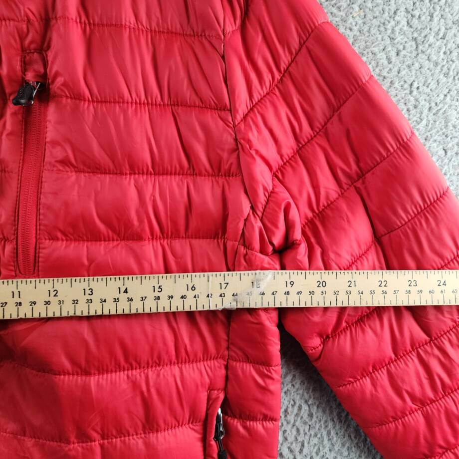 Club Room Quilted Packable Puffer Jacket Men's Small Red Full-Zip Front Closure