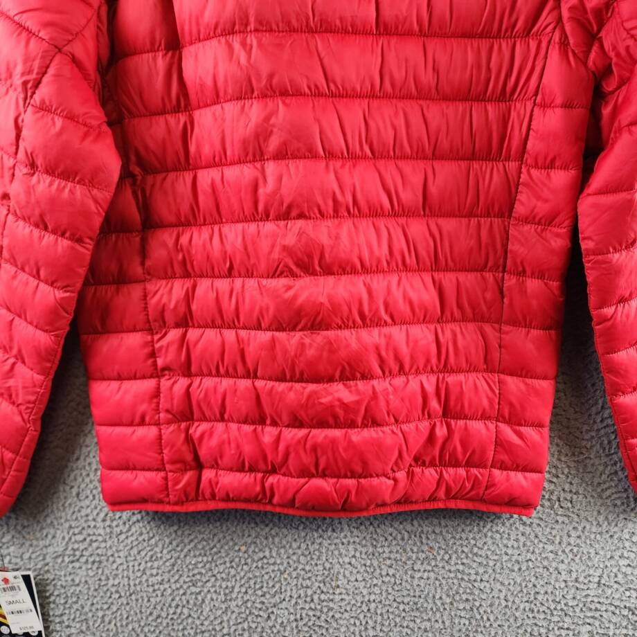 Club Room Quilted Packable Puffer Jacket Men's Small Red Full-Zip Front Closure