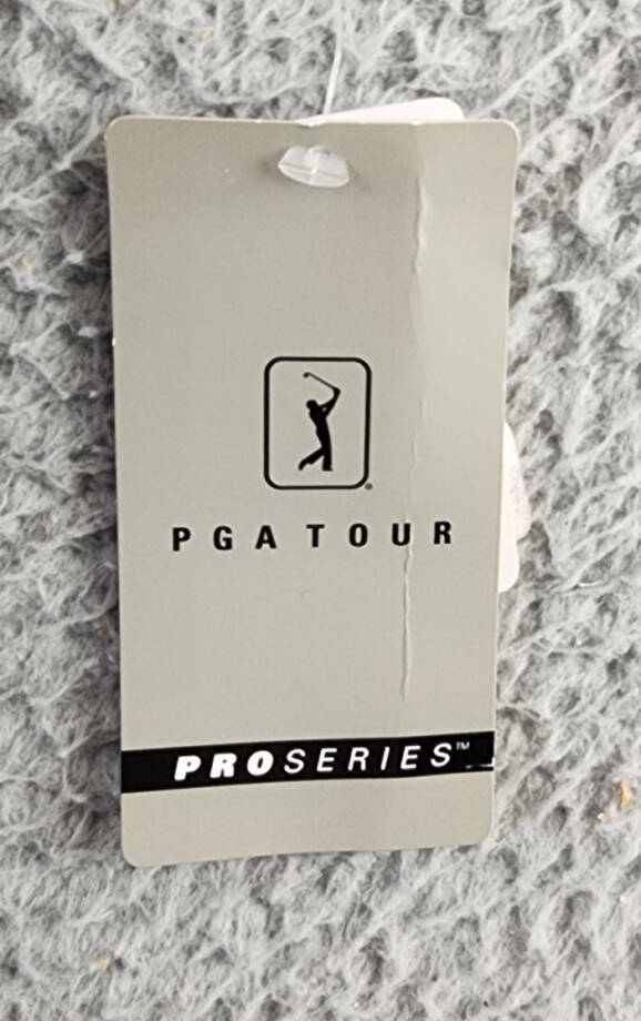 PGA TOUR Argyle Print Short Sleeve Golf Polo Shirt Mens S Peacoat Button Closure