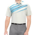 PGA TOUR Brush Stroke Textured Performance Golf Polo Shirt Mens XXL Bright White