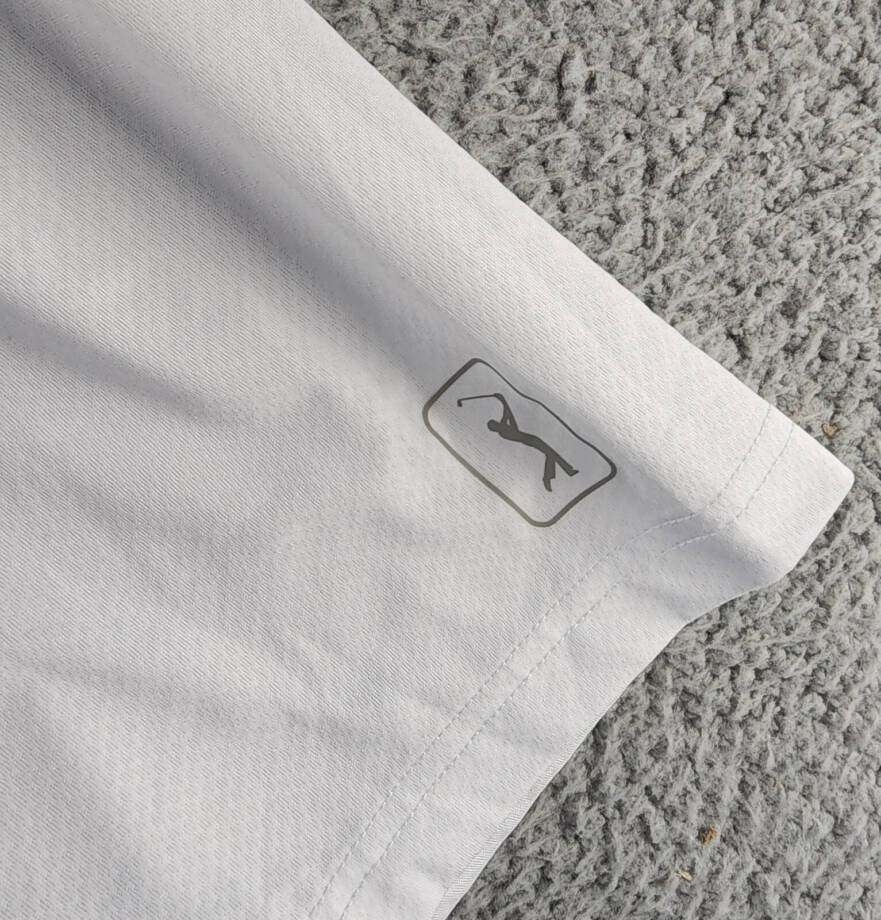 PGA TOUR Brush Stroke Textured Performance Golf Polo Shirt Mens XXL Bright White