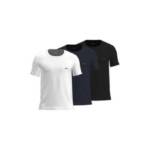 BOSS 3-Pack Classic Crew Neck Undershirt Men's S White/Navy/Black Short Sleeve