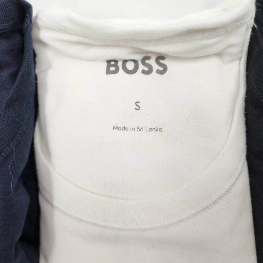 BOSS 3-Pack Classic Crew Neck Undershirt Men's S White/Navy/Black Short Sleeve