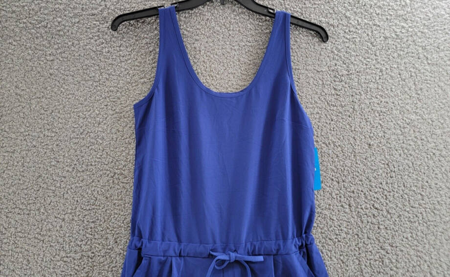 Columbia Anytime Tank Jumpsuit Women's XS Dark Sapphire Drawstring Waist