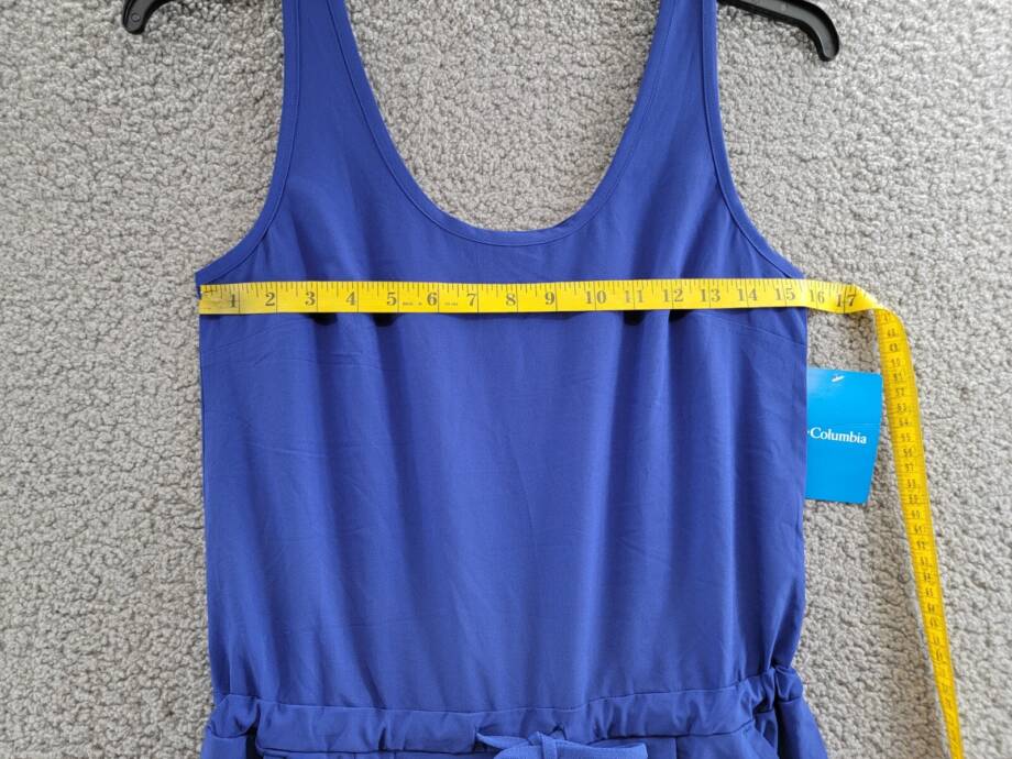 Columbia Anytime Tank Jumpsuit Women's XS Dark Sapphire Drawstring Waist