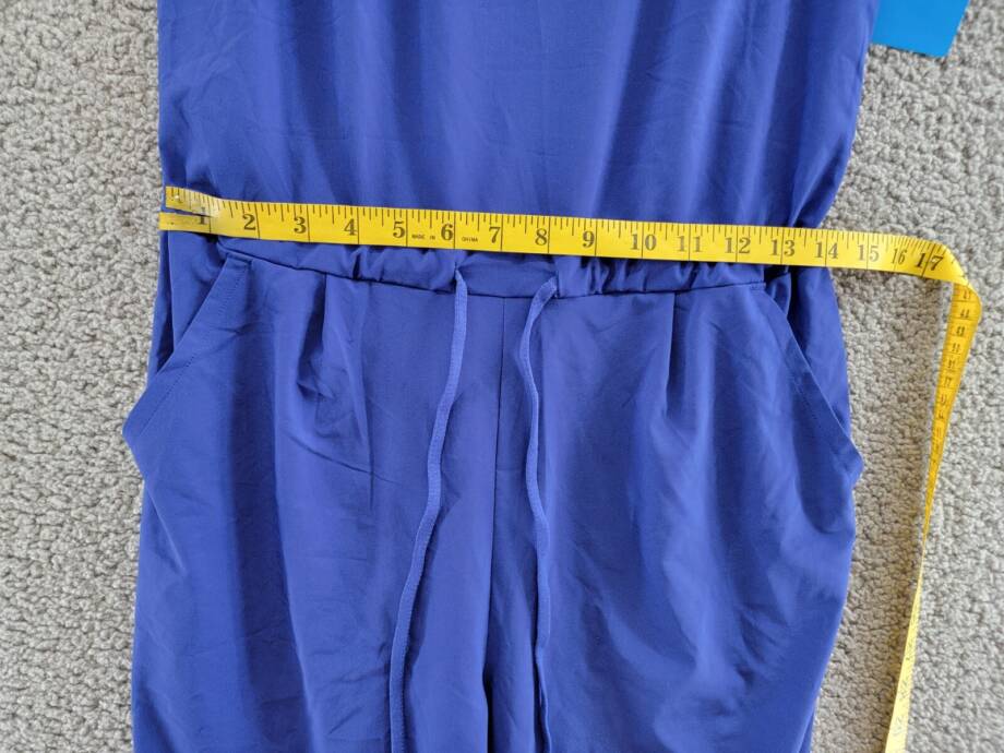 Columbia Anytime Tank Jumpsuit Women's XS Dark Sapphire Drawstring Waist