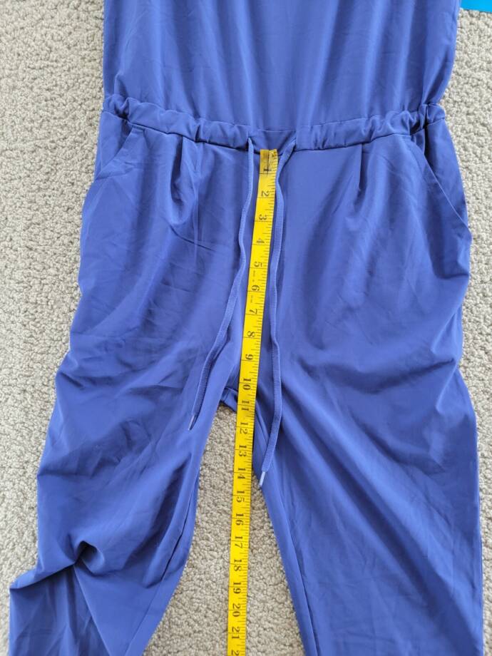 Columbia Anytime Tank Jumpsuit Women's XS Dark Sapphire Drawstring Waist